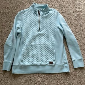 Quarter zip quilted pull over